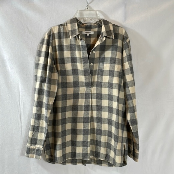 Madewell top Size S Longsleeve Button Down EUC Flannel Buffalo Check - Picture 1 of 14